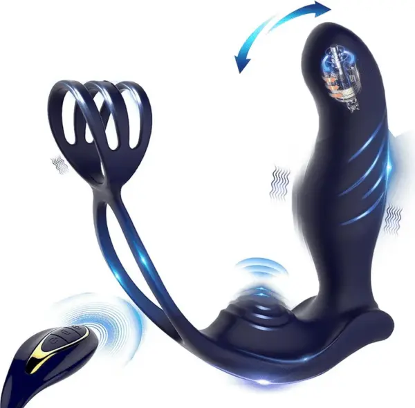12 Patterns Vibrating 3 IN 1 Prostate Massager Anal Sex Toys - Image 2